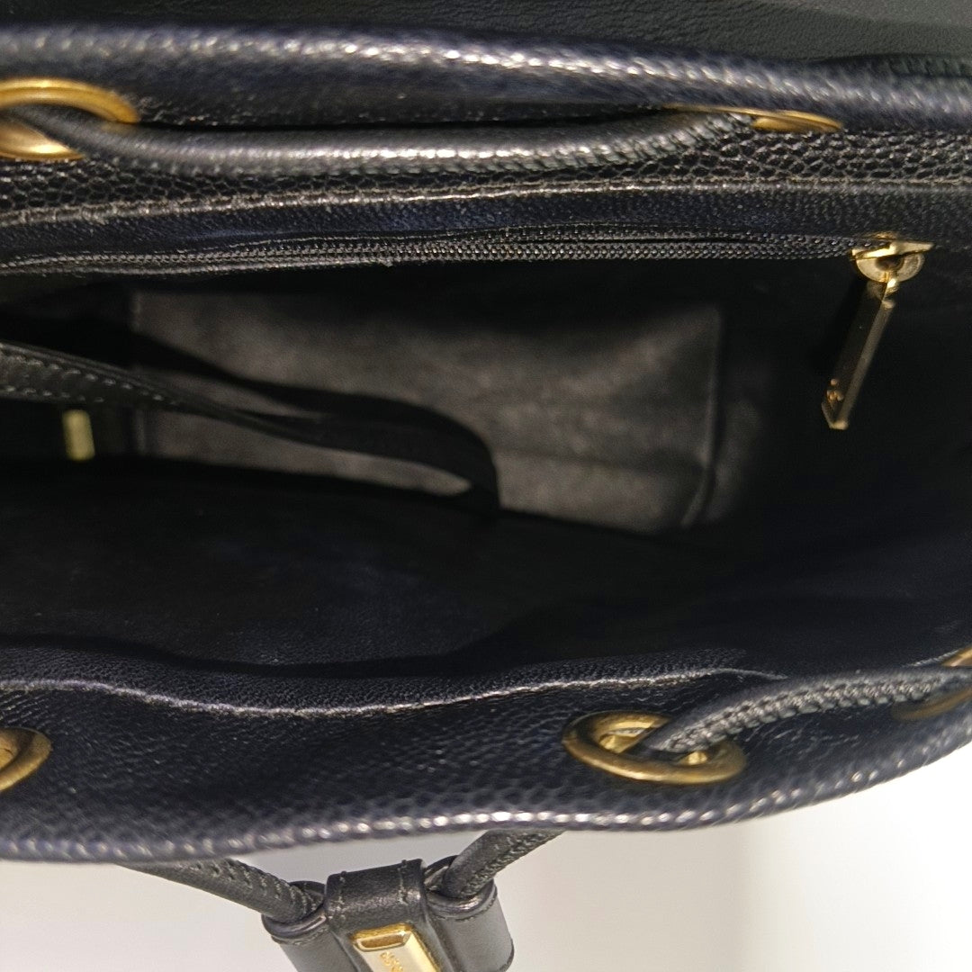 FILIGREE Medium Quilted Grained Calfskin Black