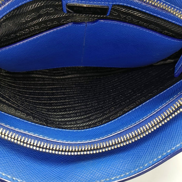 Saffiano Calfskin Crossbody Bag Blue