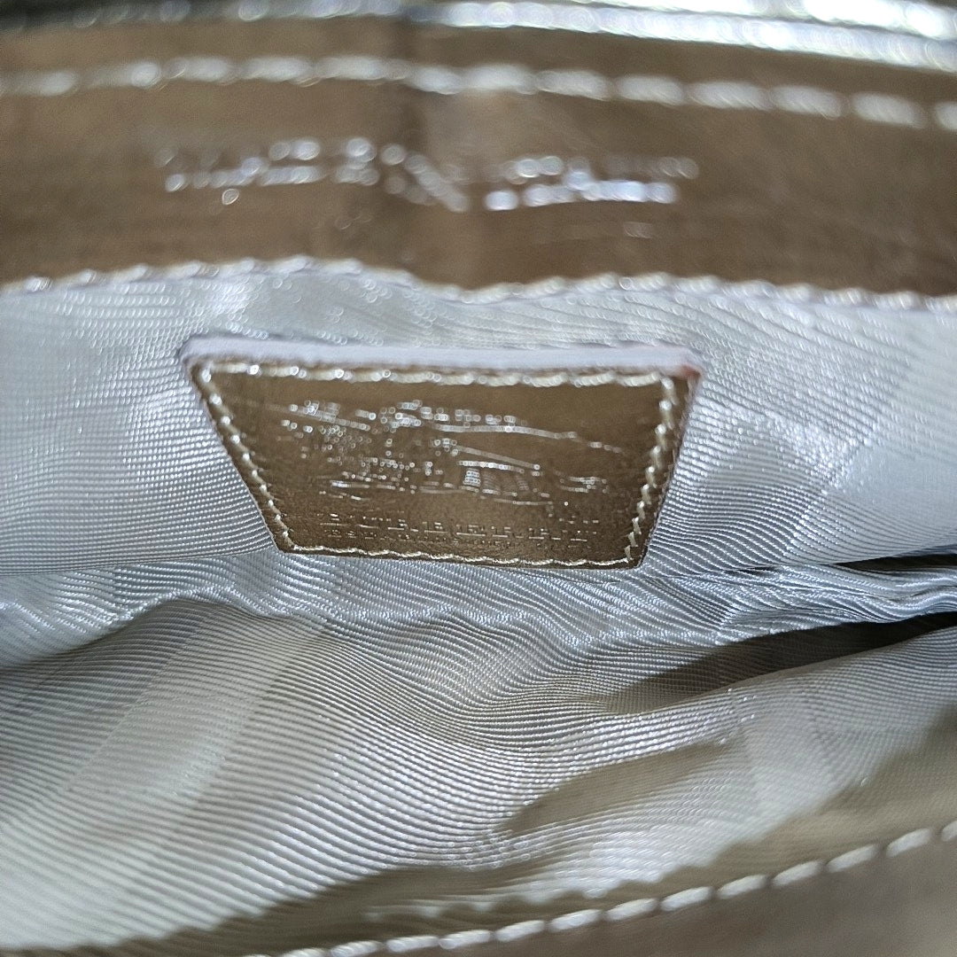 Quilted Calfskin Top Handle Bag Gold