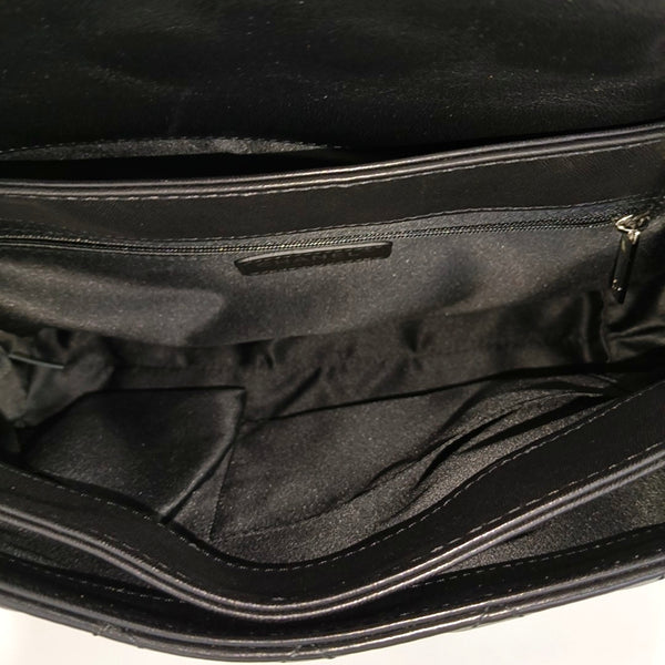 Quilted Lambskin Shoulder Bag Black