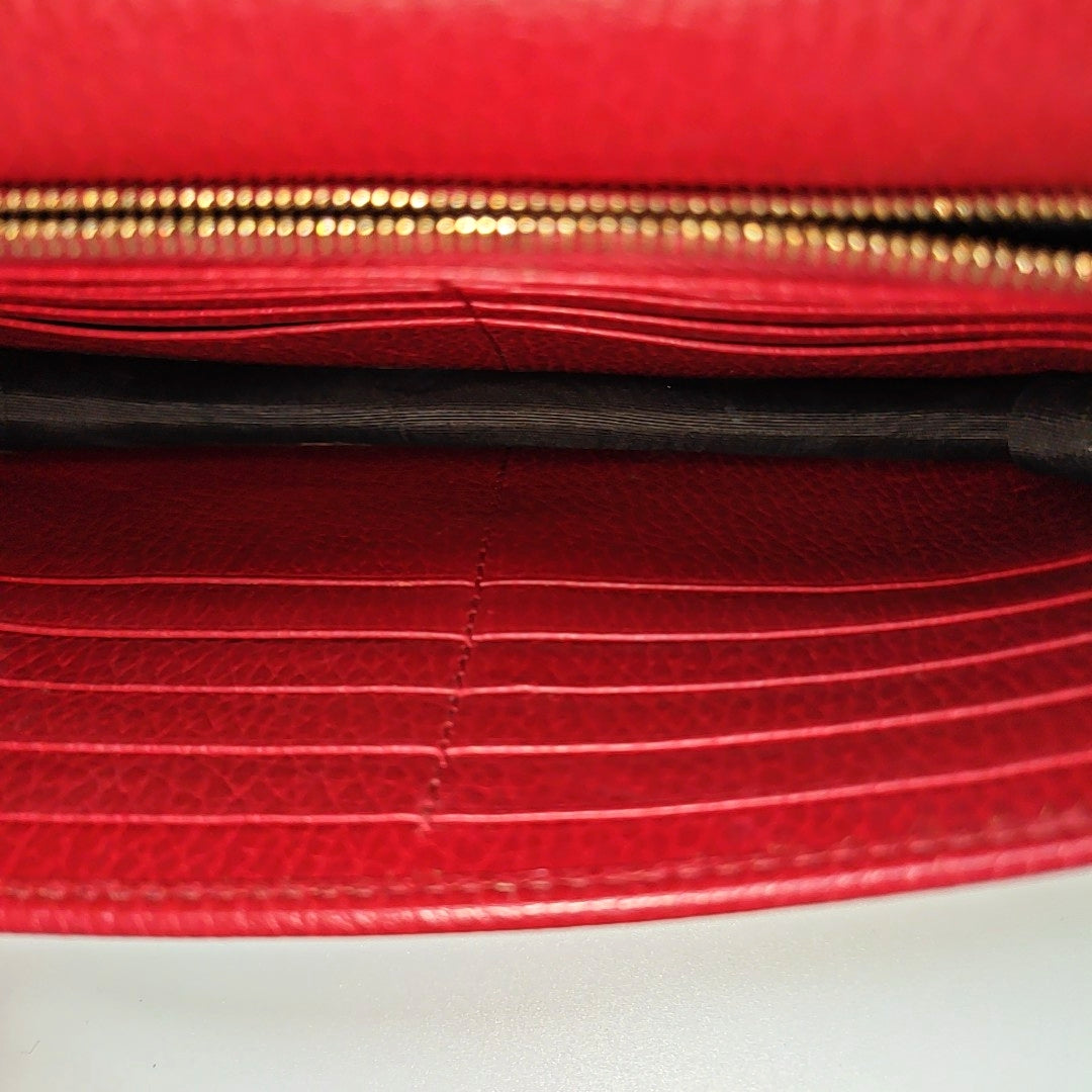 Interlocking G Small Calfskin Red