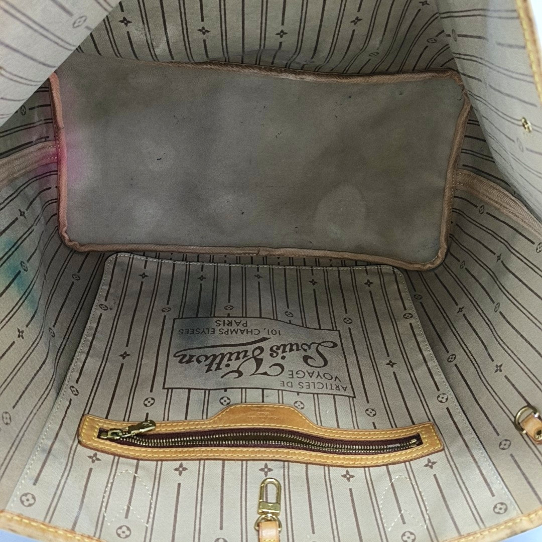 NEVERFULL GM Monogram Coated Canvas Brown