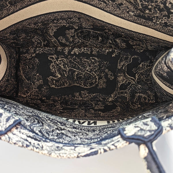 Bolso de mano grande de lona azul