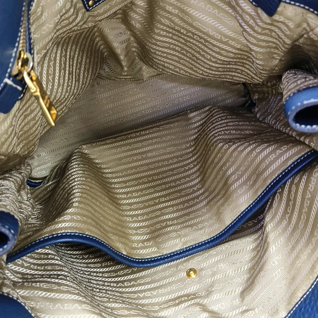 Calfskin Tote Bag Blue