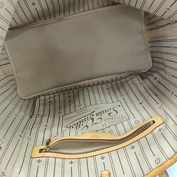 NEVERFULL GM Monogram Coated Canvas Brown