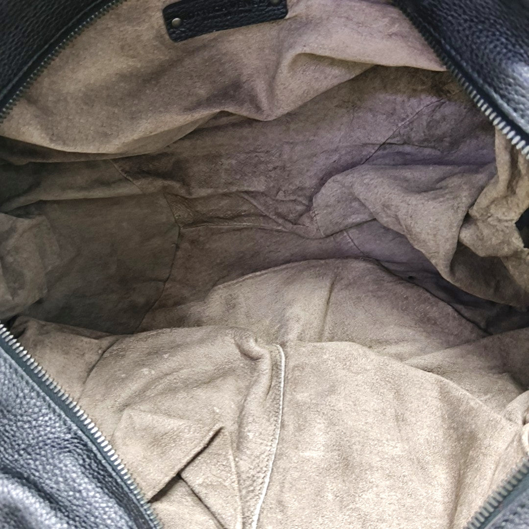 Calfskin Top Handle Bag Black