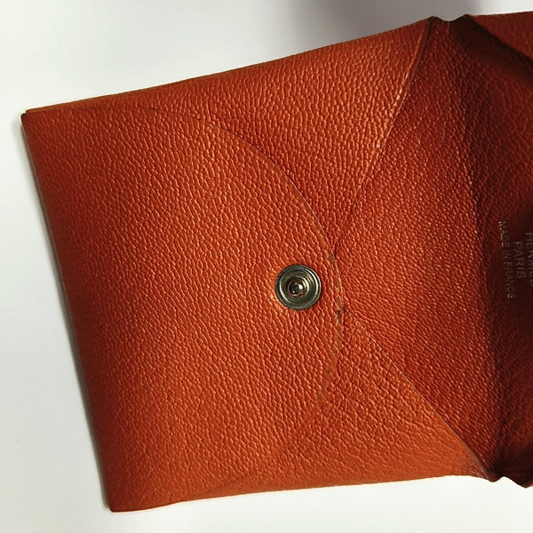 Bastia Chèvre Mysore Orange Card Holder