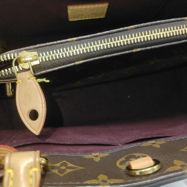 MONTAIGNE BB Monogram Coated Canvas Brown