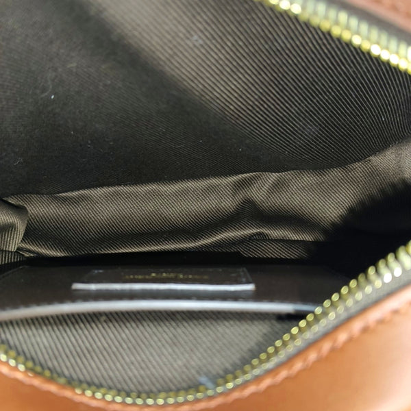 Coated Canvas Shoulder Bag Brown