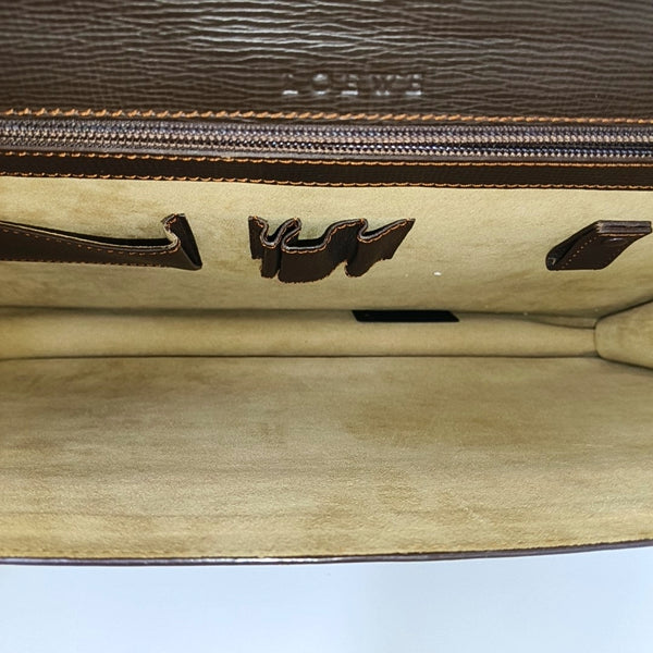 Calfskin Top Handle Bag Brown