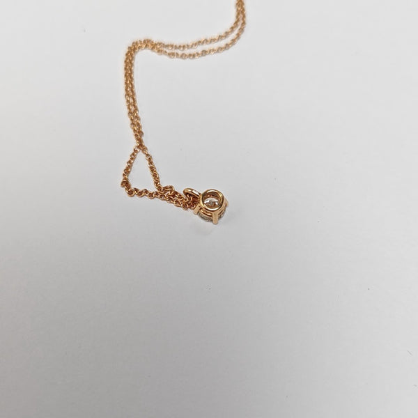 Tiffany Solitaire 18k Rose Gold Necklace