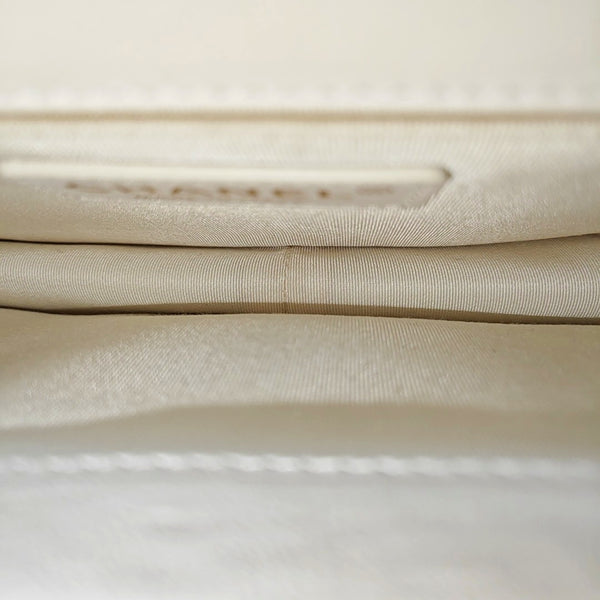 Quilted Calfskin Shoulder Bag White
