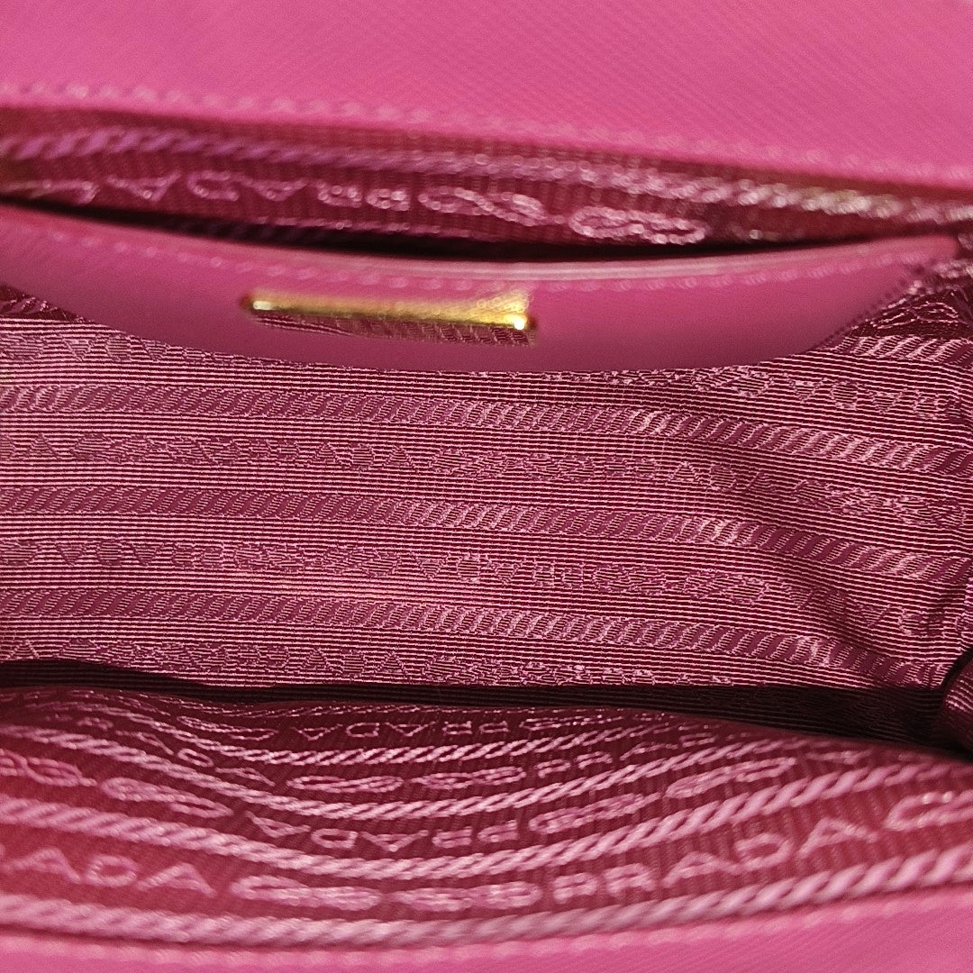 Galleria Super Mini Saffiano Calfskin Red