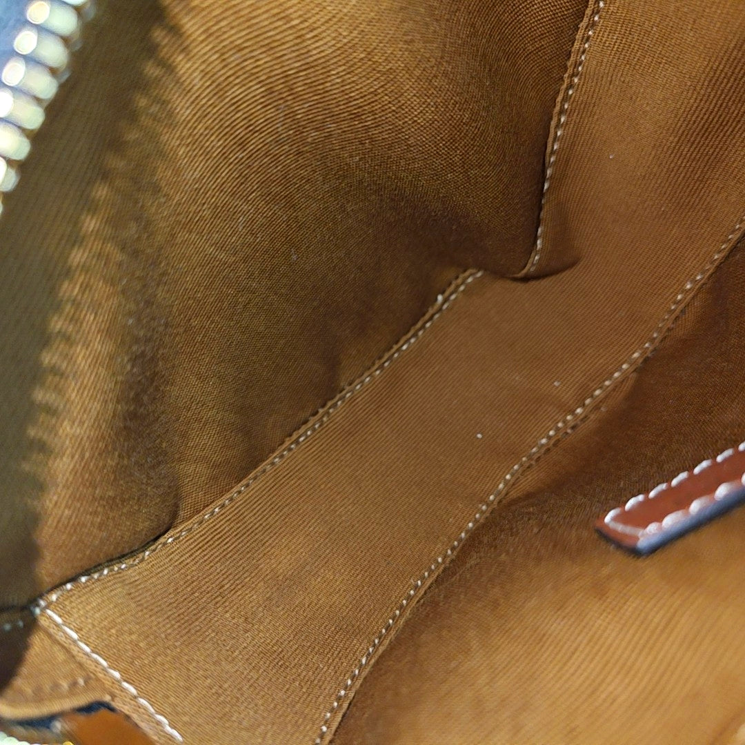 Coated Canvas Shoulder Bag Black