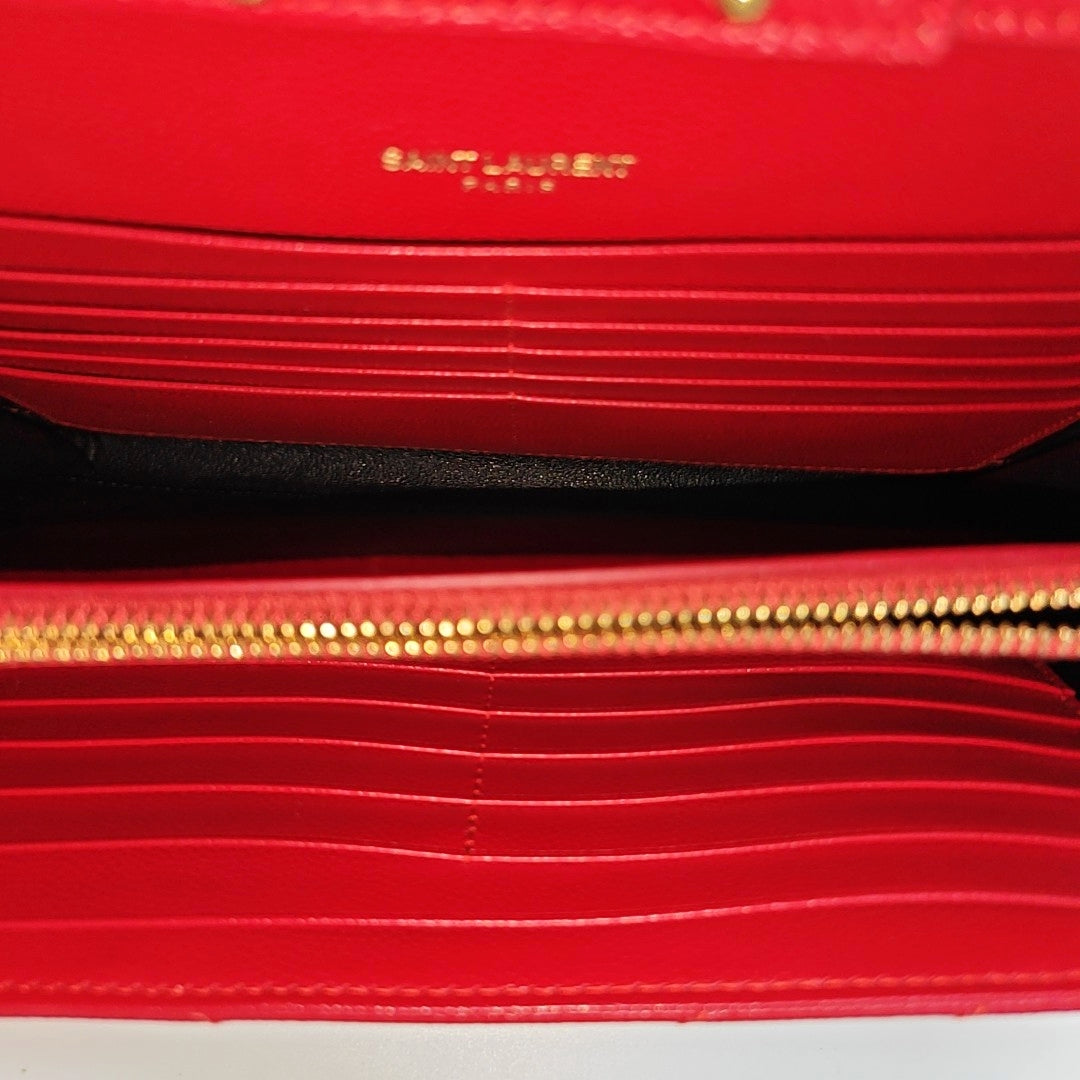 MONOGRAM Medium Chevron Calfskin Red