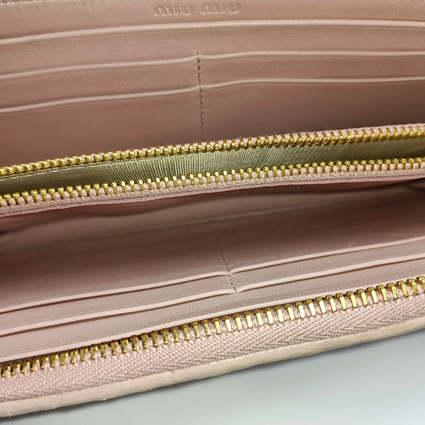 Quilted Lambskin Wallet Pink