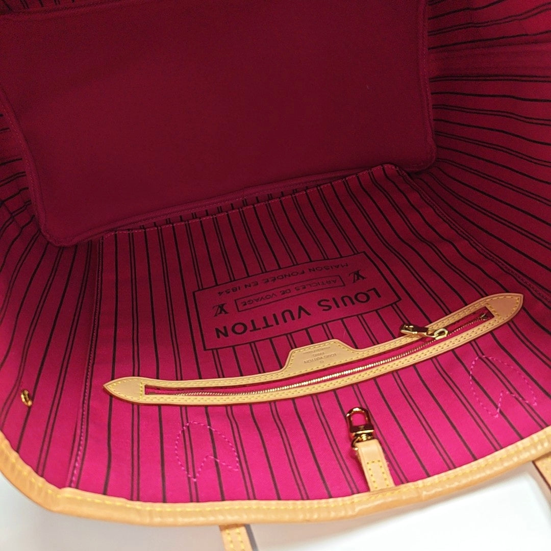 NEVERFULL GM Monogram Coated Canvas Brown