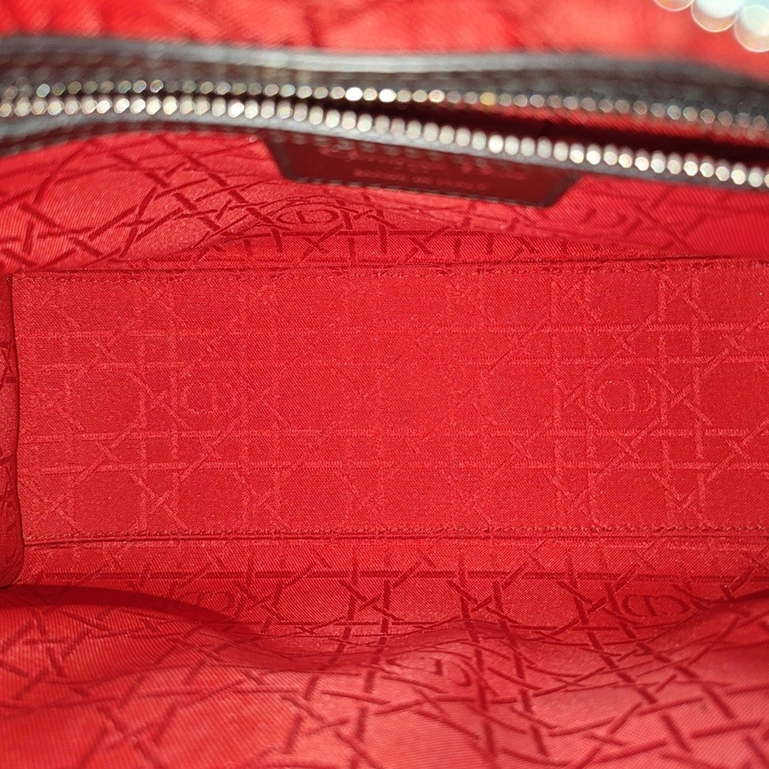 Lady Dior Medium Cannage Lambskin Black