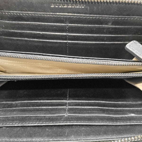 Coated Canvas Wallet Beige