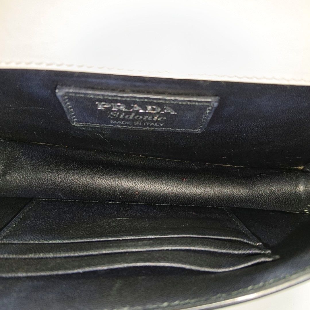 Sidonie Saffiano Calfskin White
