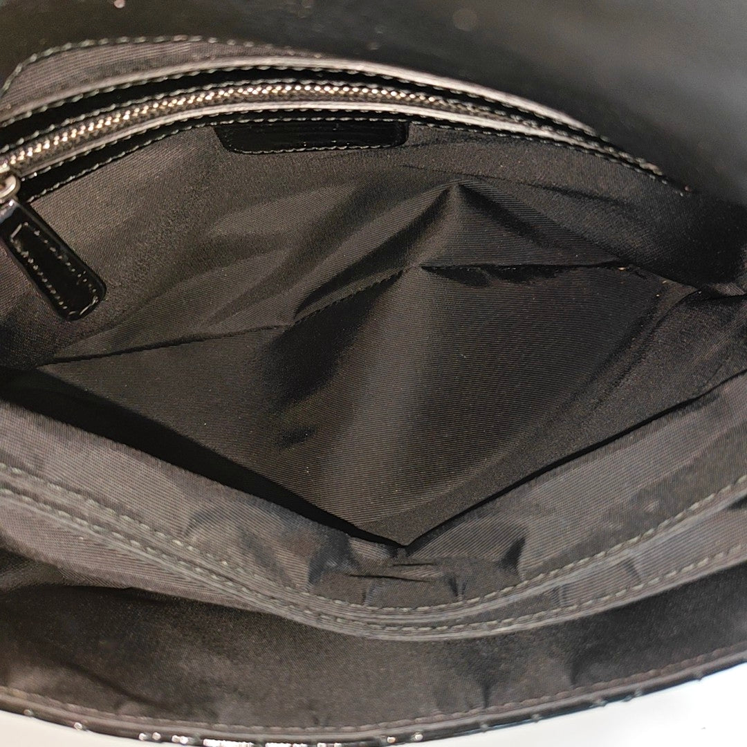 New Lock Cannage Patent Leather Black