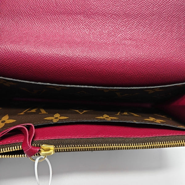 EMILIE Monogram Coated Canvas Brown Wallet