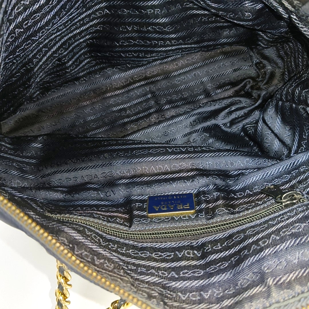 Re-Edition 1995 Chaîne Quilted Nylon Blue