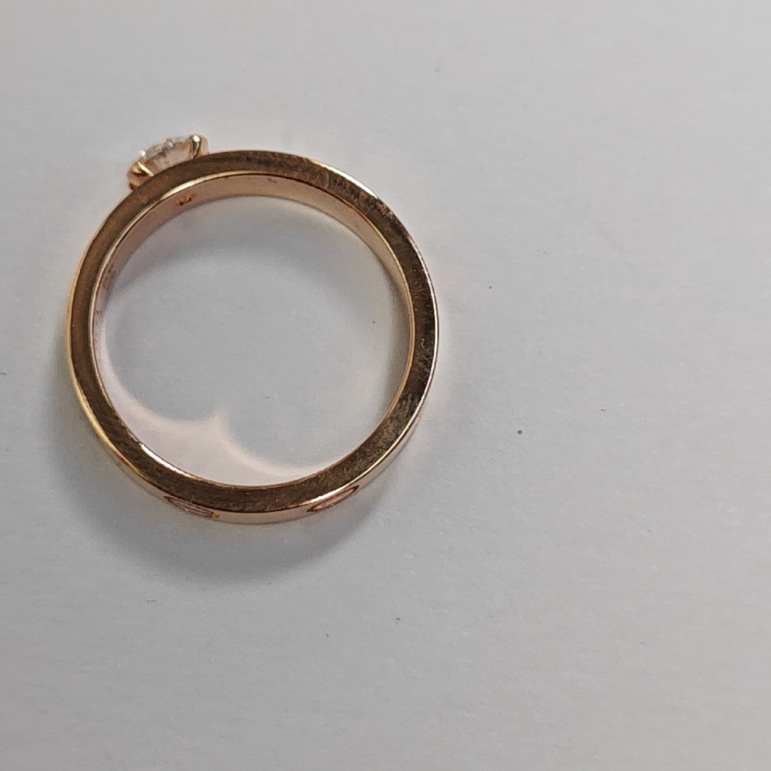 LOVE 18k Rose Gold Ring EU 49