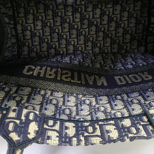 Book Tote Medium Oblique Canvas Blue