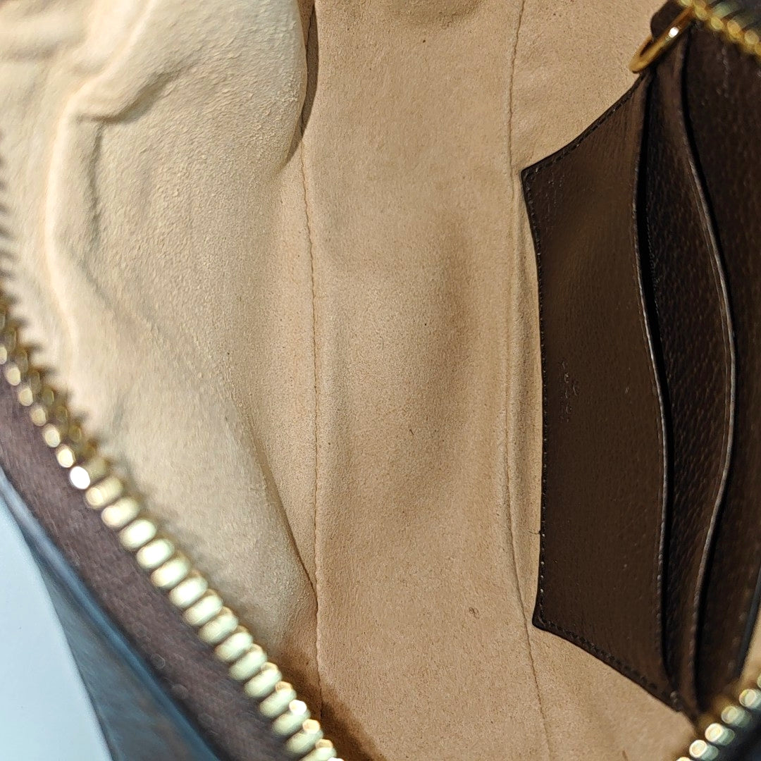 Ophidia Mini Monogram Coated Canvas Beige