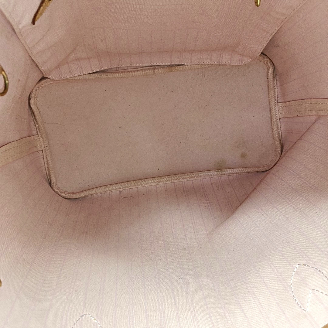 NEVERFULL MM Damier Azur Coated Canvas White