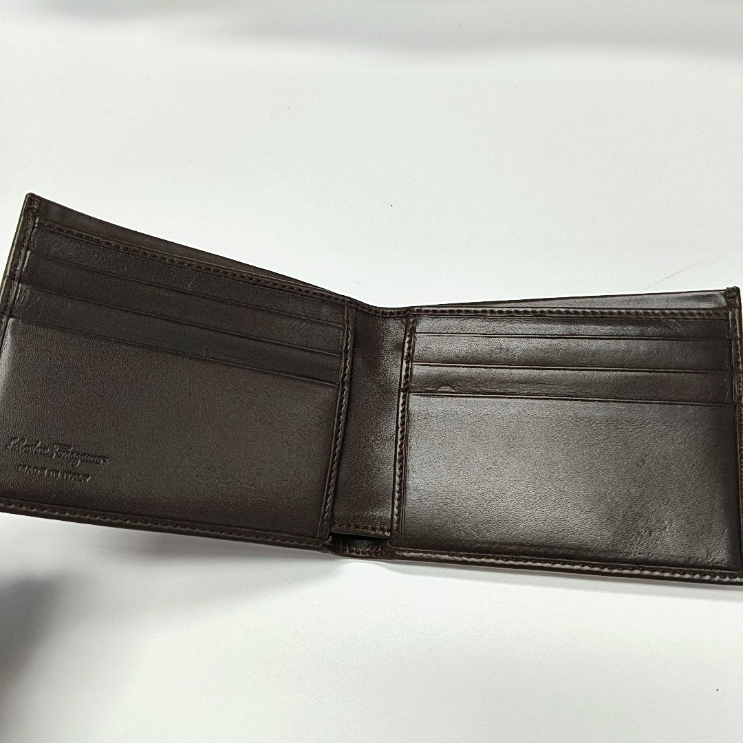 Calfskin Wallet Super Mini Brown