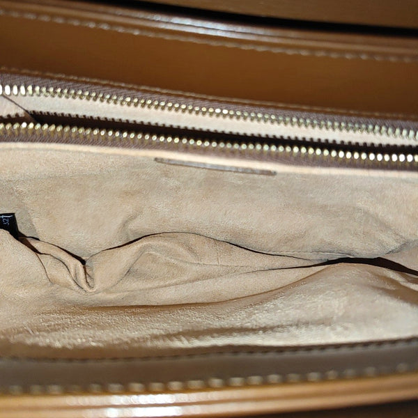 Horsebit 1955 Medium Monogram Coated Canvas Beige