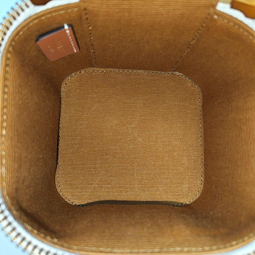 Coated Canvas Shoulder Bag White