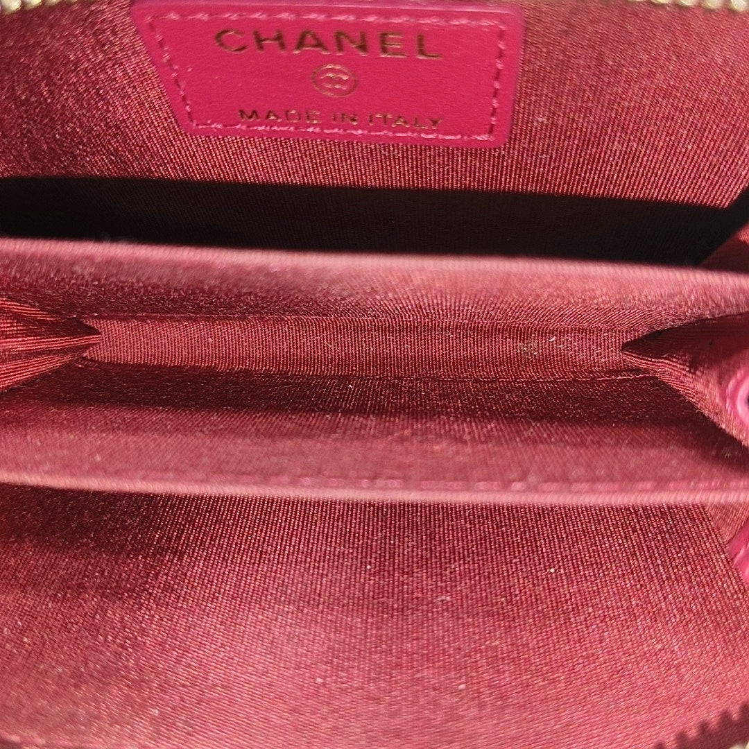 CHANEL 19 Small Quilted Lambskin Black Coin Purse