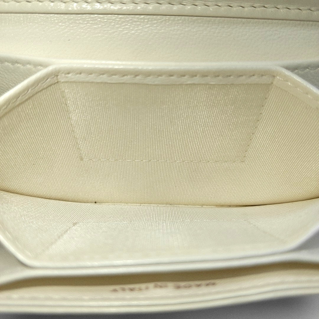 Quilted Lambskin Shoulder Bag White