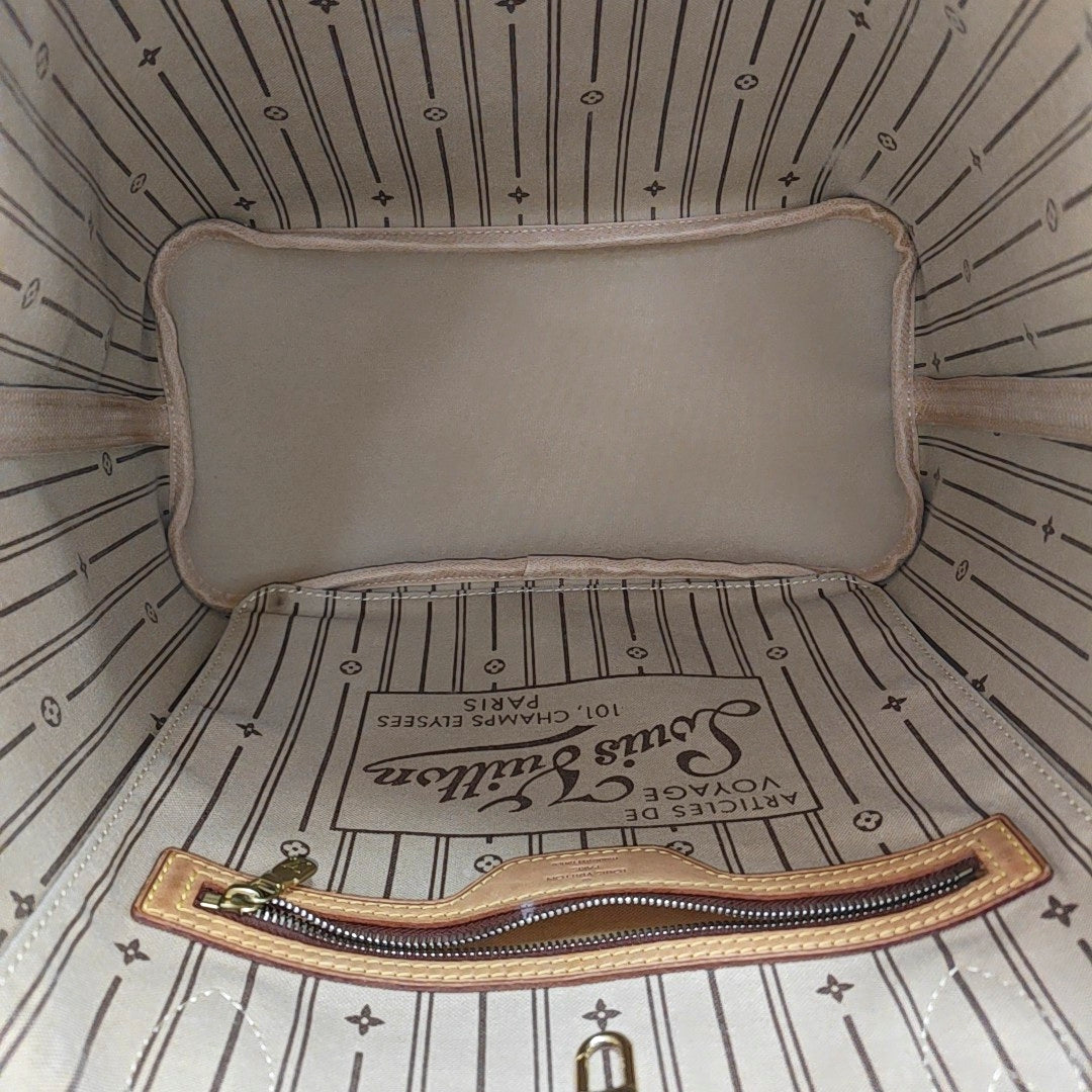 NEVERFULL MM Monogram Coated Canvas Brown
