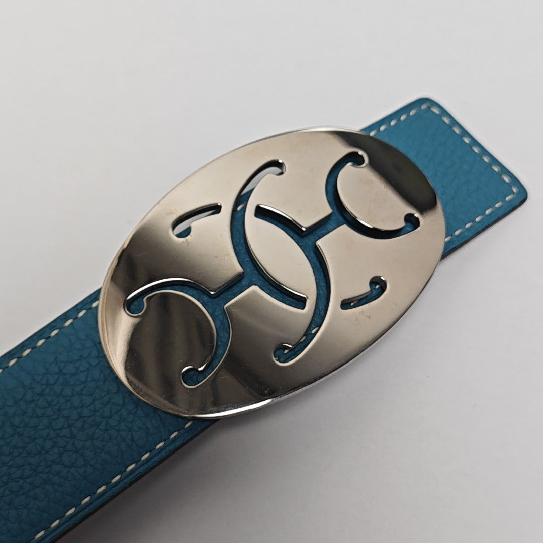 Leather Belt Blue