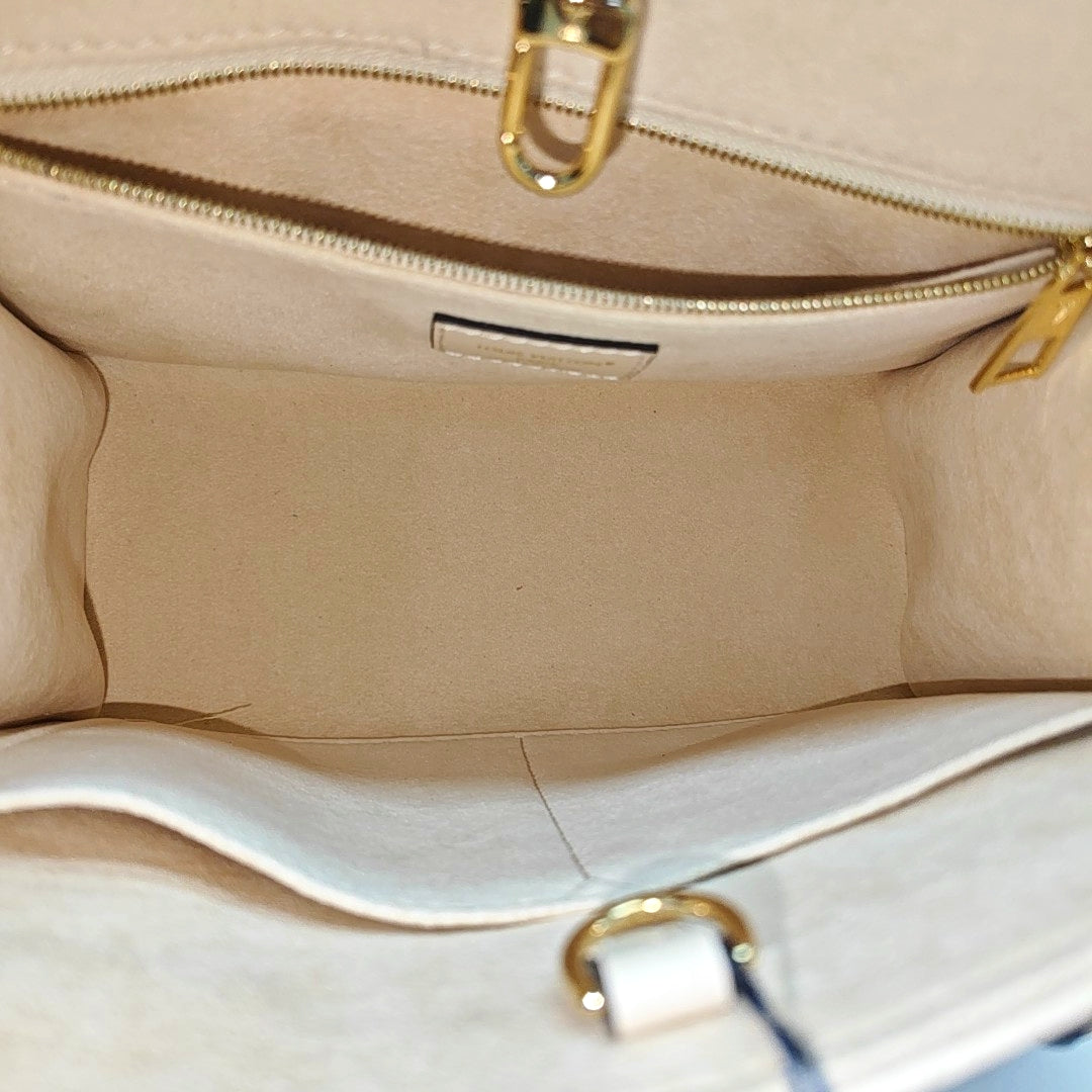ONTHEGO PM Monogram Calfskin Beige