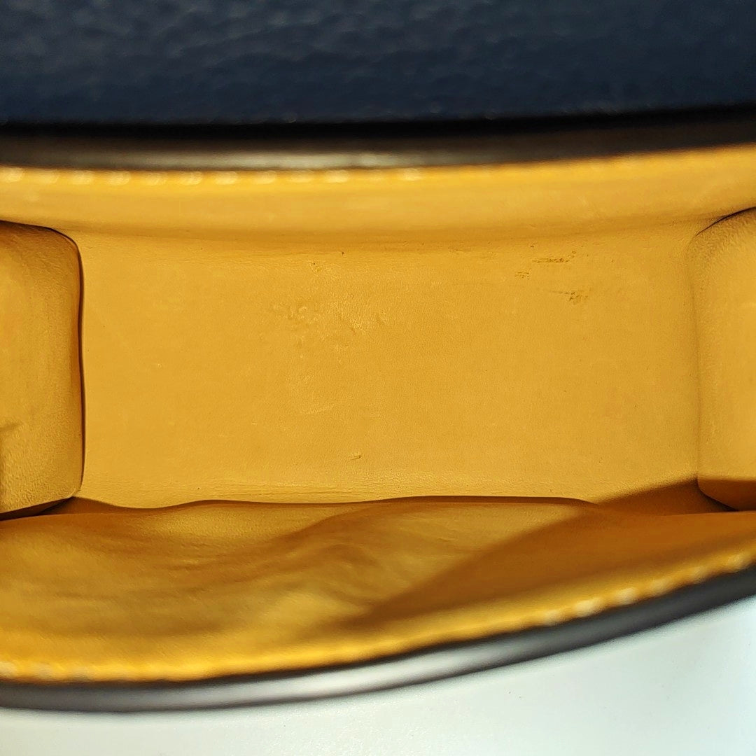 Calfskin Shoulder Bag Mini Blue