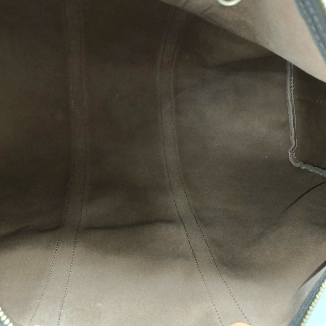 KEEPALL 50 Monogram Coated Canvas Brown