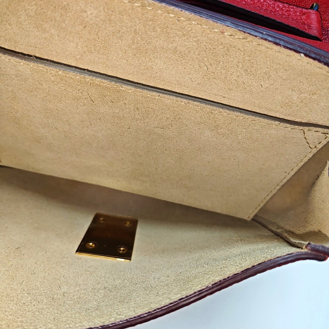 Drew Mini Calfskin Red