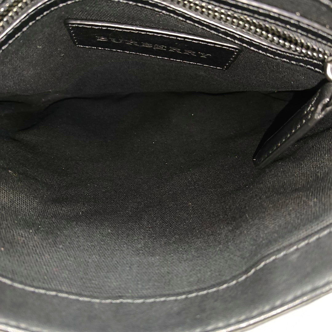 Coated Canvas Crossbody Bag Brown