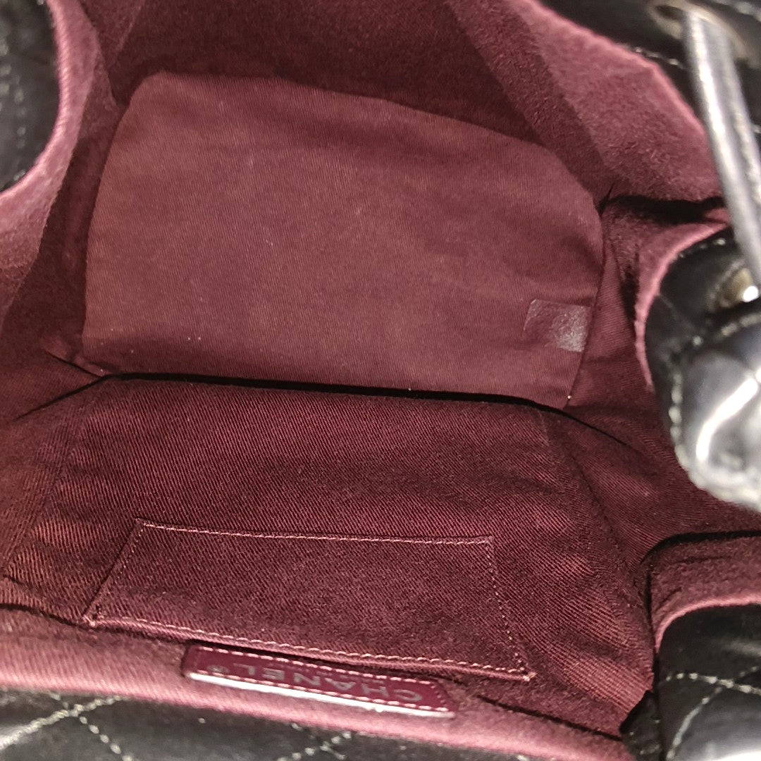Quilted Lambskin Backpack Black