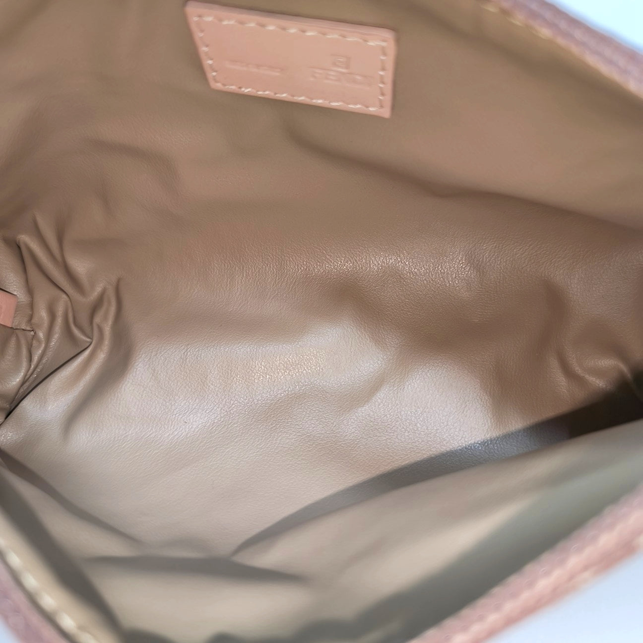 Fabric Top Handle Bag Beige