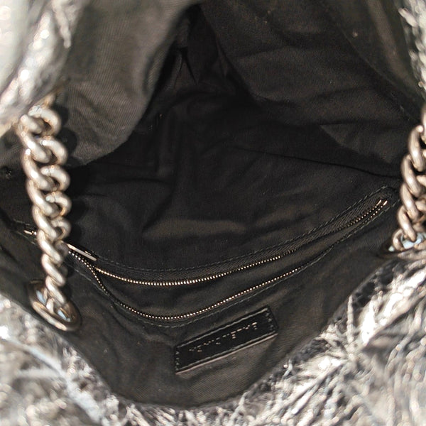 Crush Small Quilted Calfskin Silver