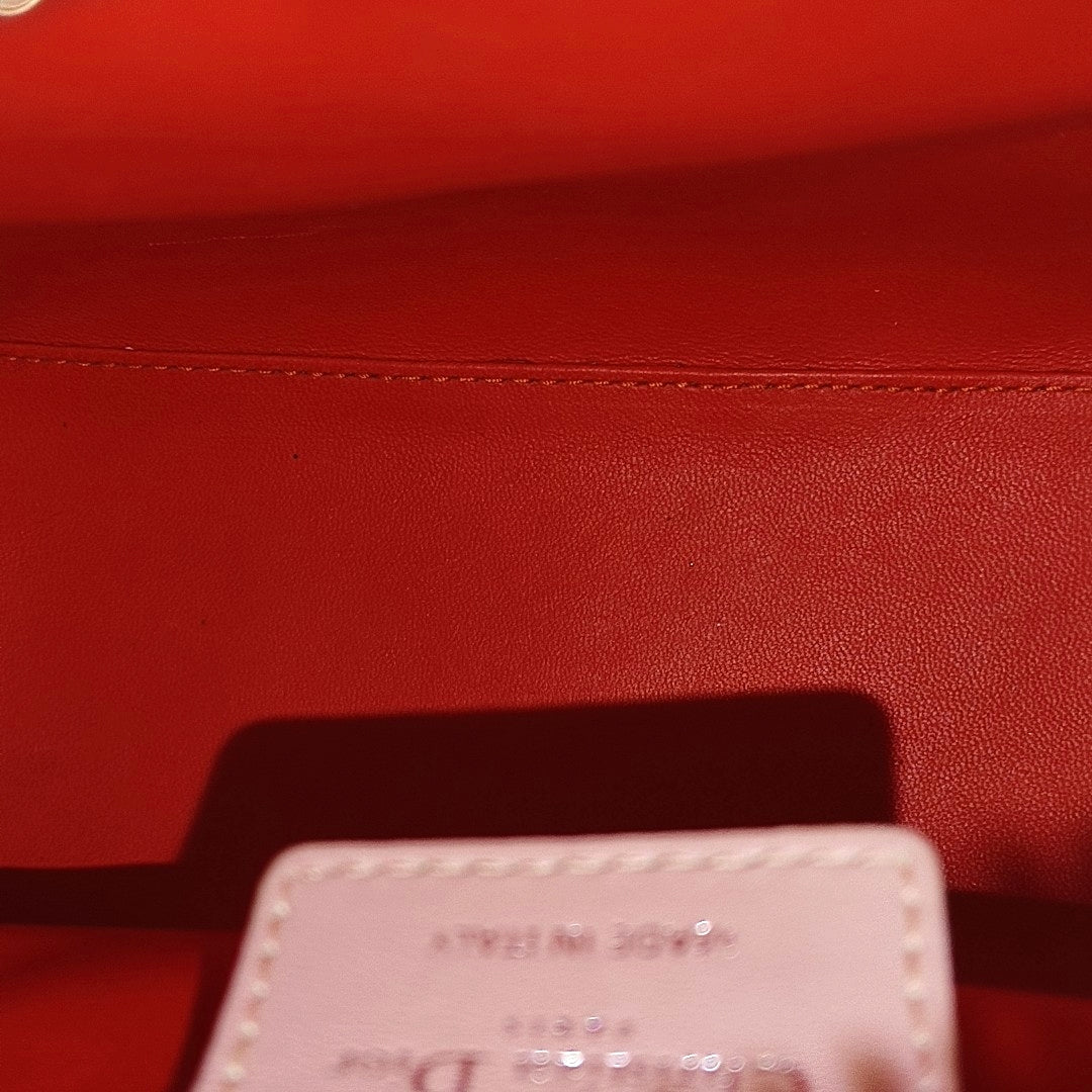 Lady Dior Medium Quilted Lambskin Red