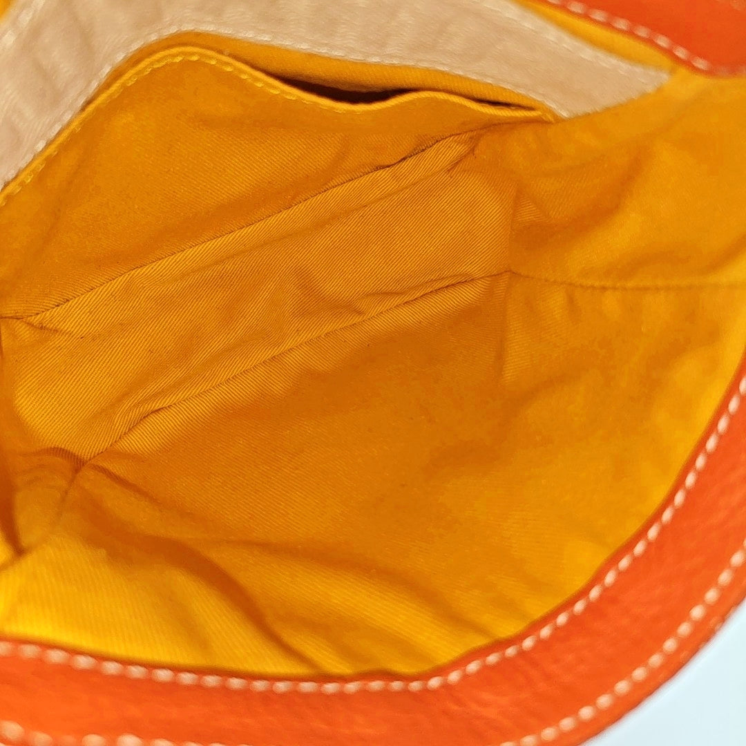 Coated Canvas Shoulder Bag Orange
