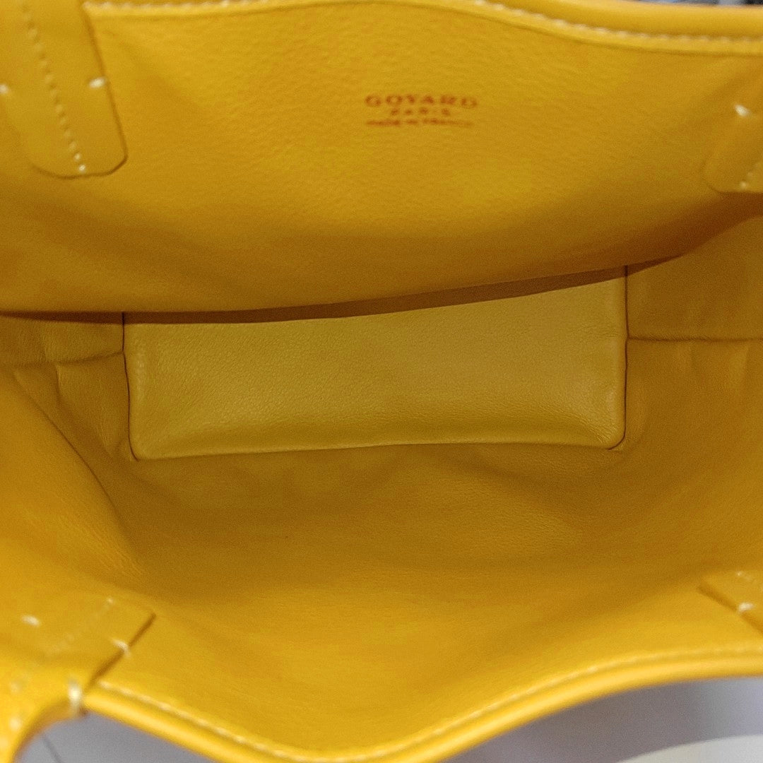 Authenticated pre-owned  Anjou Mini Coated Canvas Yellow - Tote Bag at Looply