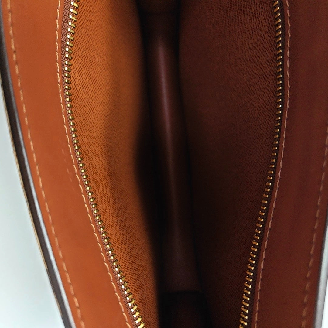Monogram Coated Canvas Top Handle Bag Brown